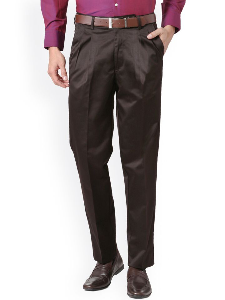 Peter england pleated trousers best sale