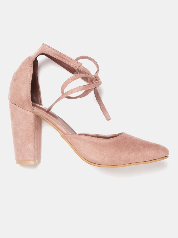 Pink pumps block clearance heel