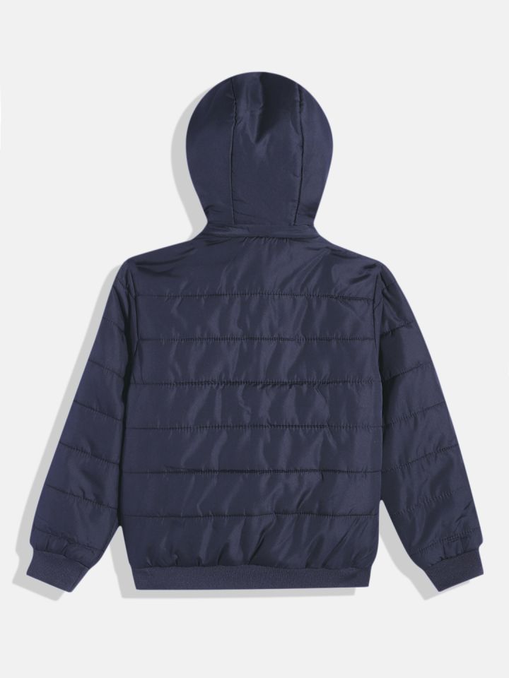 Buy U.S. Polo Assn. Kids Boys Navy Blue Solid Padded Jacket