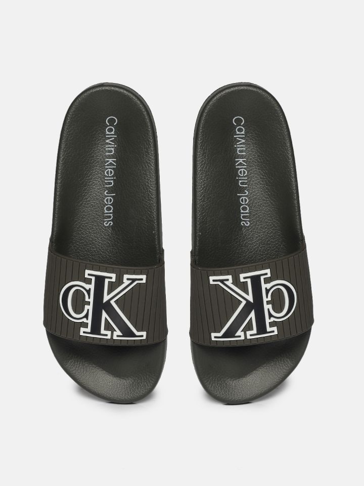 Calvin klein jeans logo sliders deals
