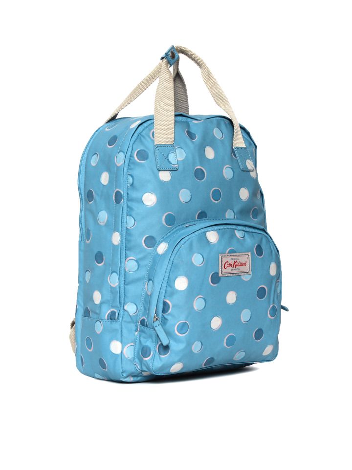 Cath Kidston Women Blue Polka Dot Print Backpack