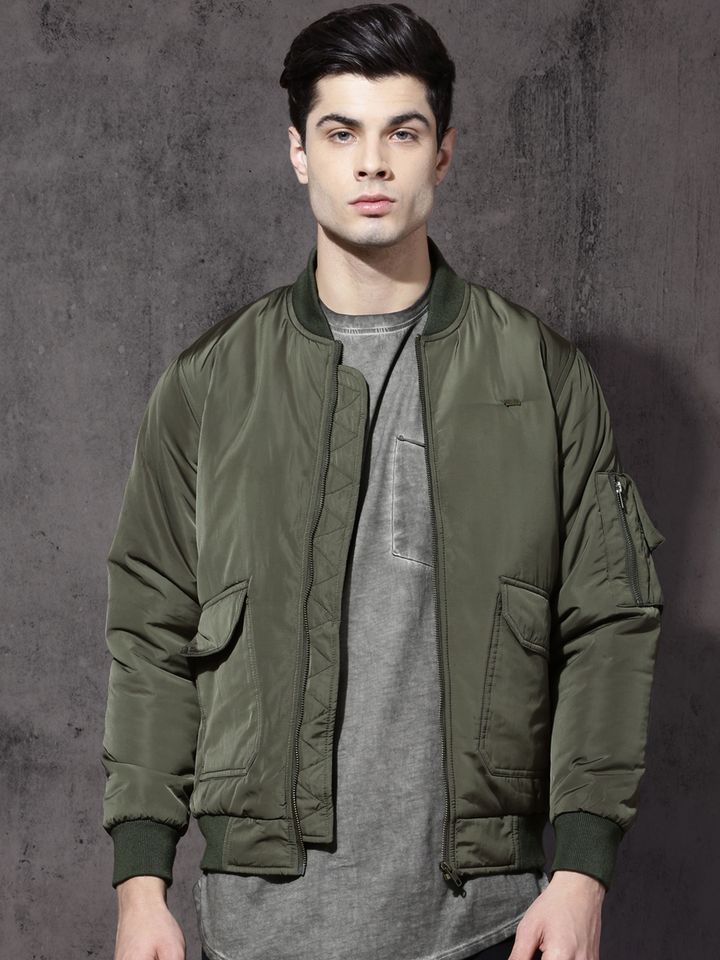 olive green bomber jacket