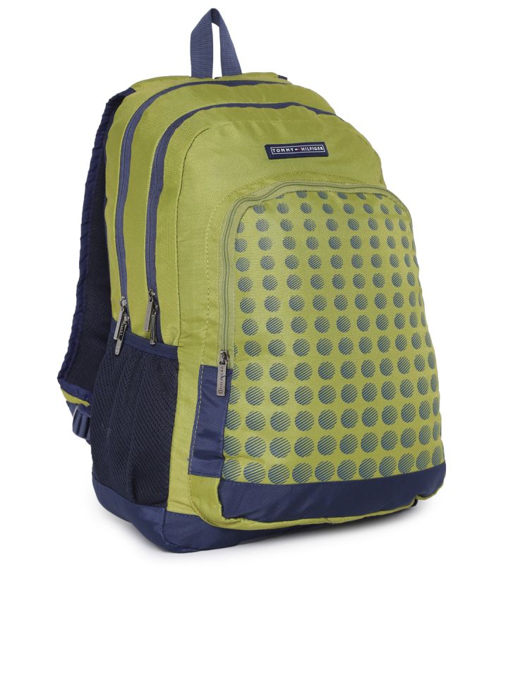tommy hilfiger olive green backpack