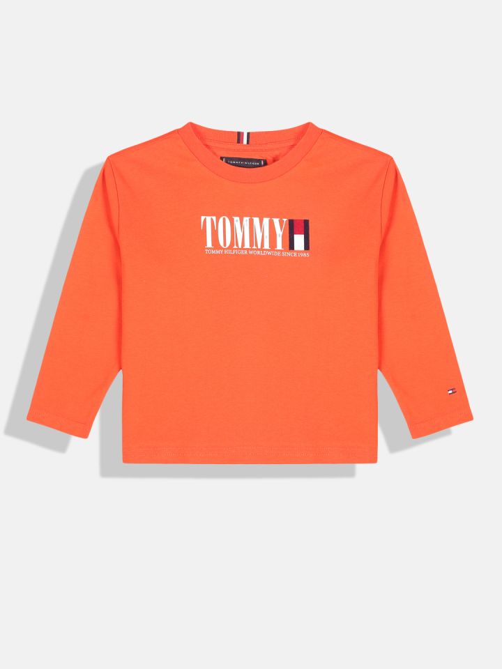 Tommy hilfiger store orange t shirt