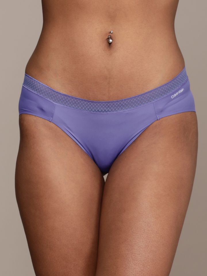Calvin Klein Underwear Women Mid-Rise Solid Seamless Bikini QF6308CCC