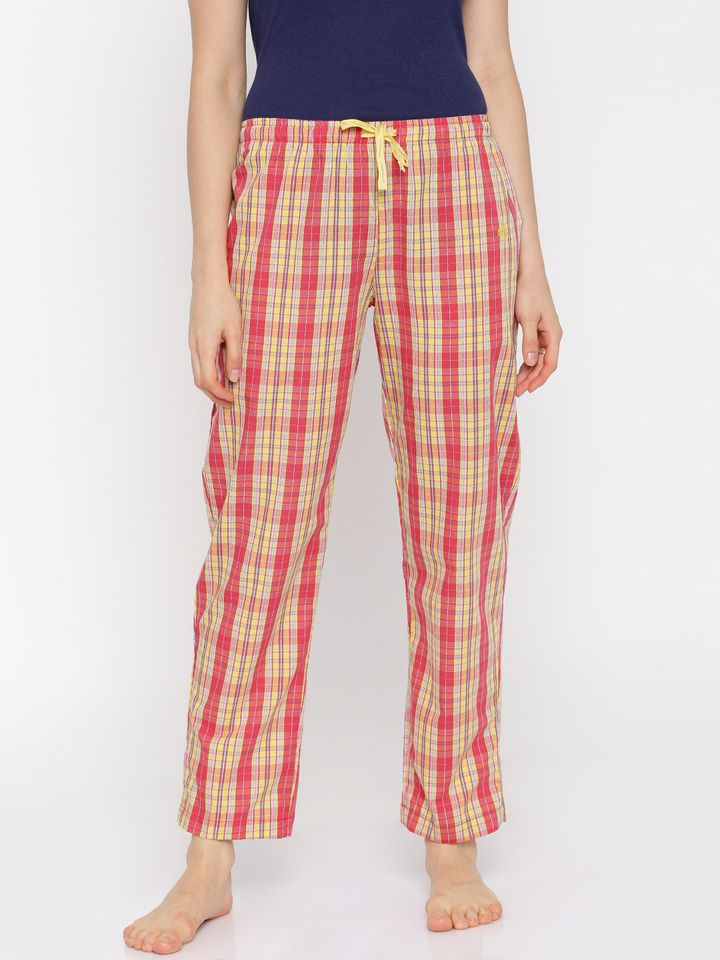 Pink Checked Lounge Pants RX06 0103 