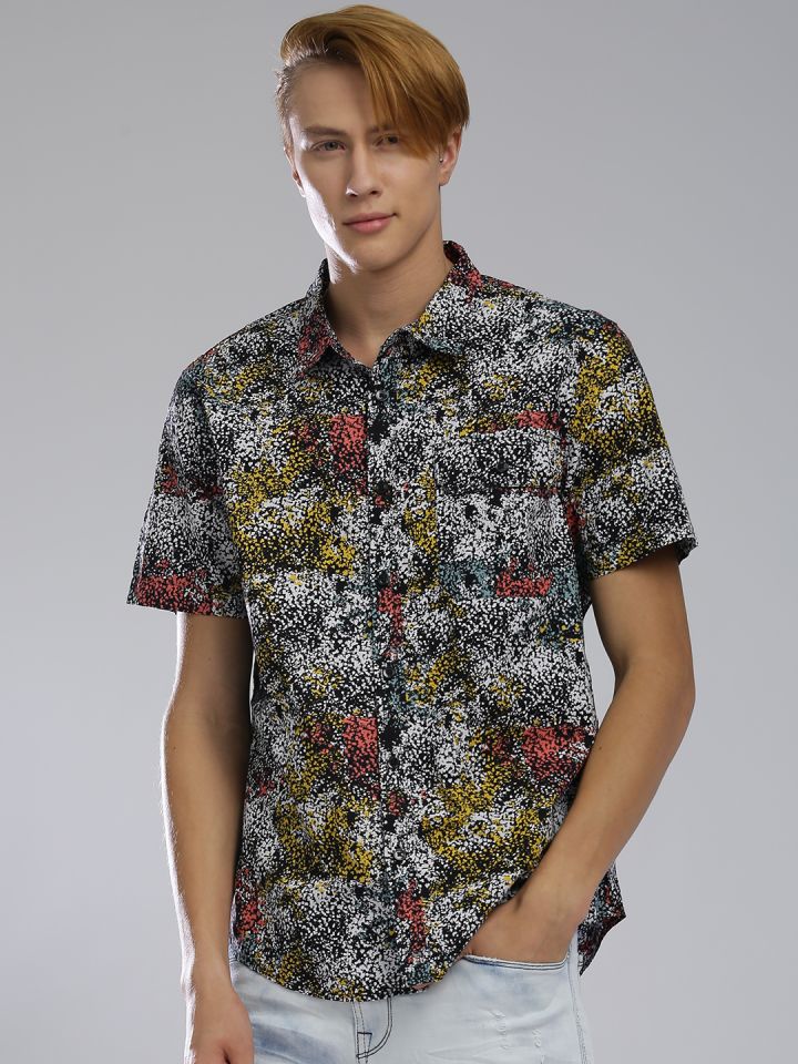 Guess printed shirts deals