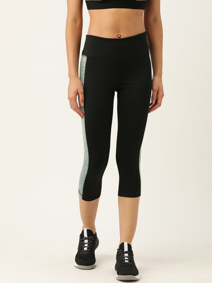 Buy Macy s Ideology Women Black Green Striped Detail Tights Tights for Women 19032182 Myntra