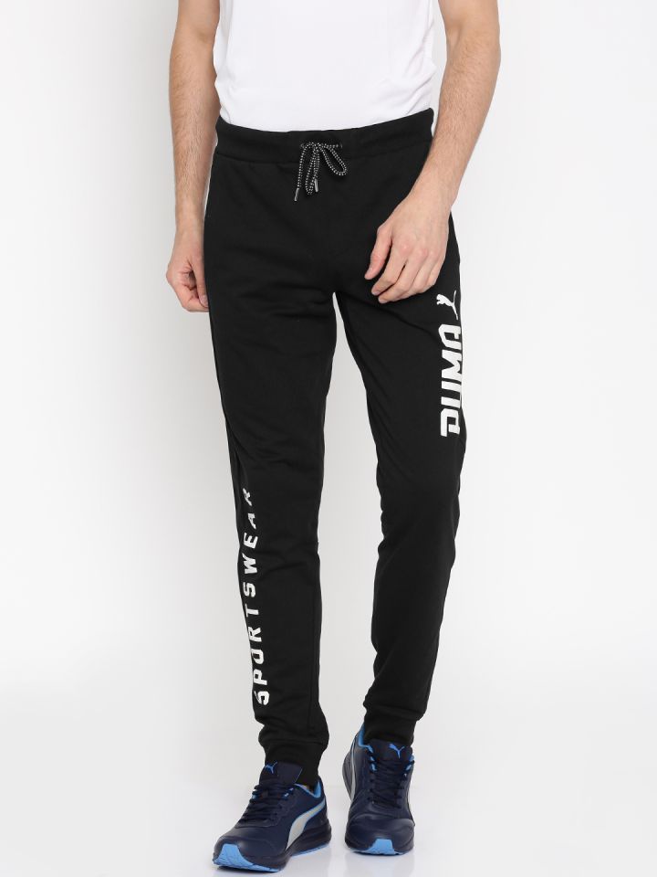 puma black joggers