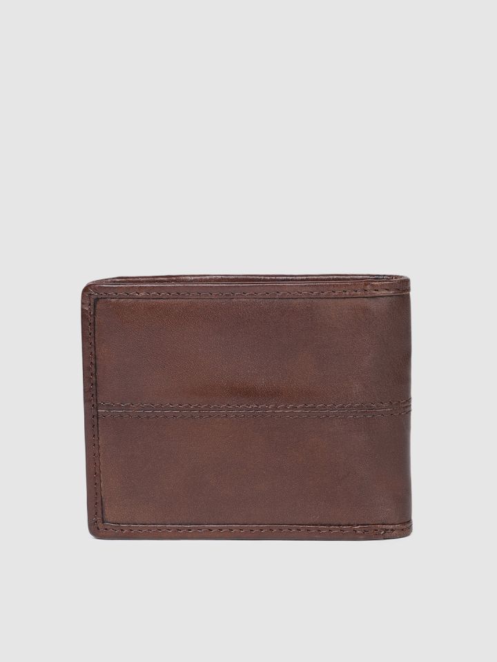 Levis Men Coffee Brown Solid Two Fold Leather Wallet