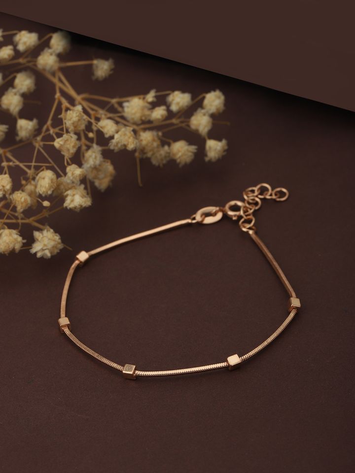 Rose gold simple bracelet online