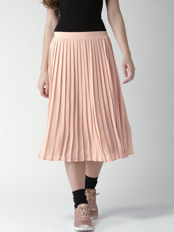 Pleated skirt myntra clearance