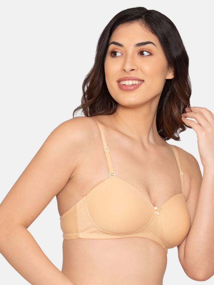 Buy online Beige Solid Push Up Bra from lingerie for Women by Clovia for  ₹549 at 58% off