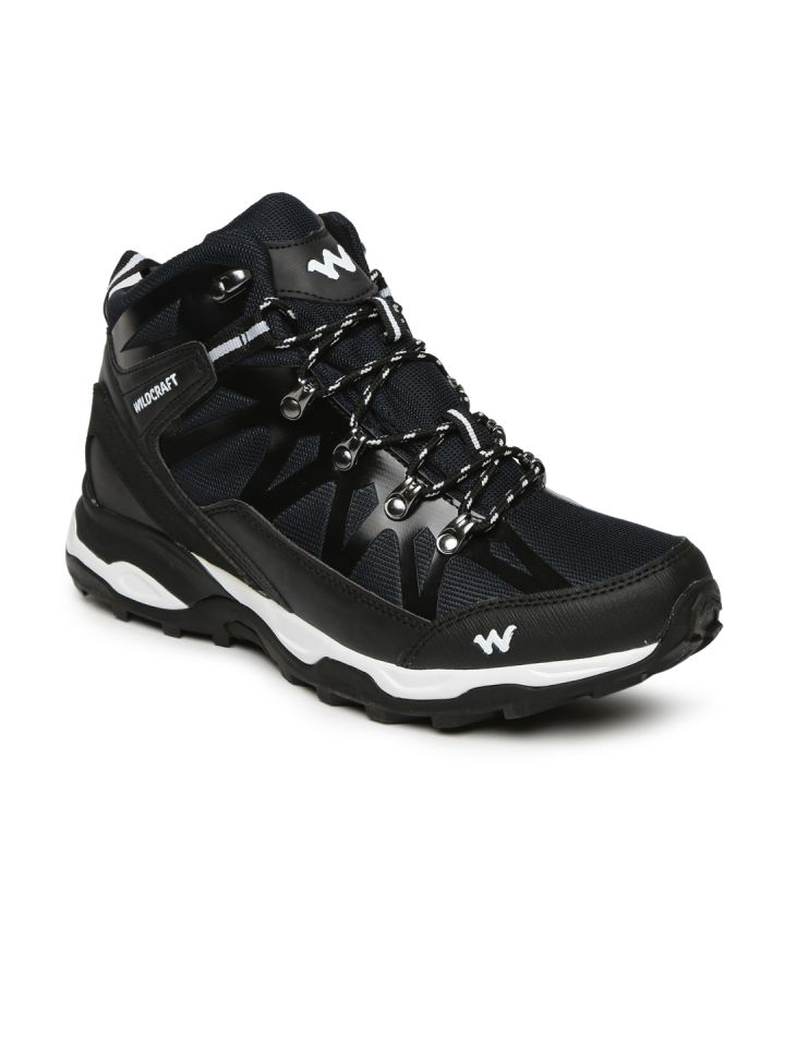 Wildcraft Unisex Navy Black Gabbro Solid Mid Top Trekking Shoes