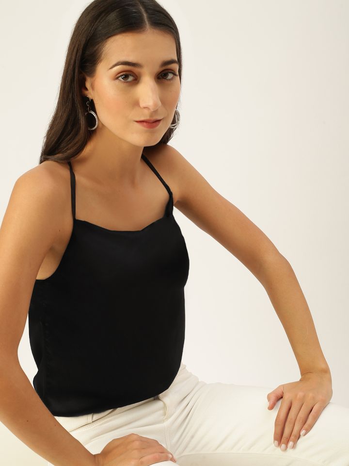 FOREVER 21 Black Solid Sleeveless Top