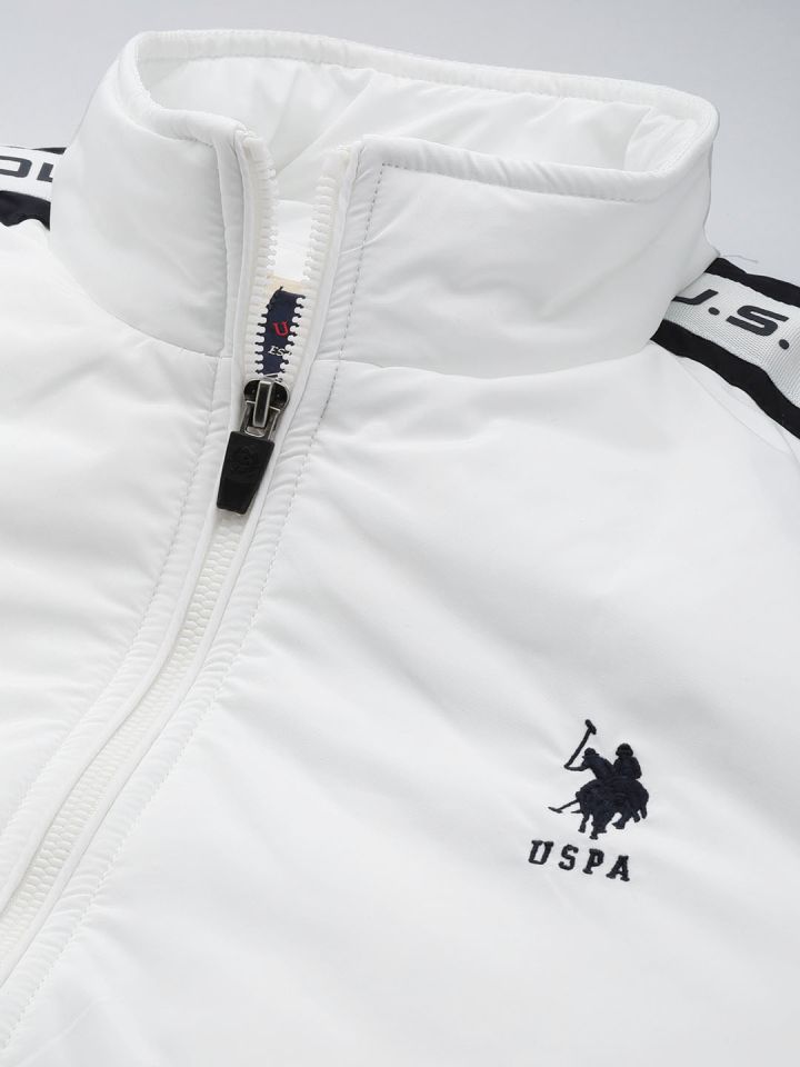 Us polo assn white jacket 2025
