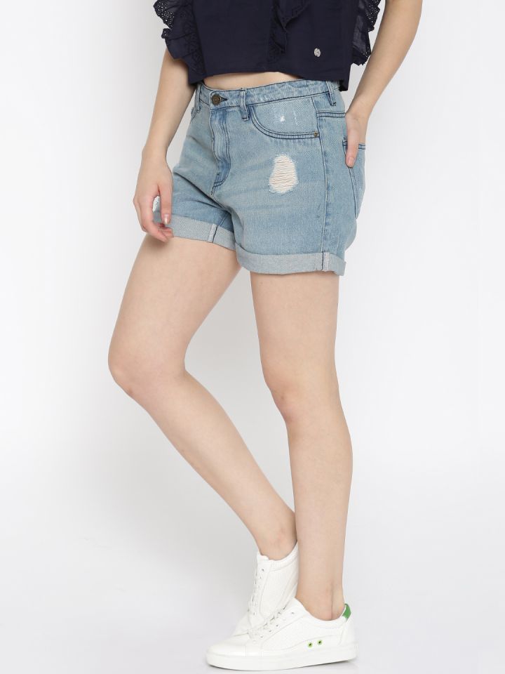 myntra denim shorts