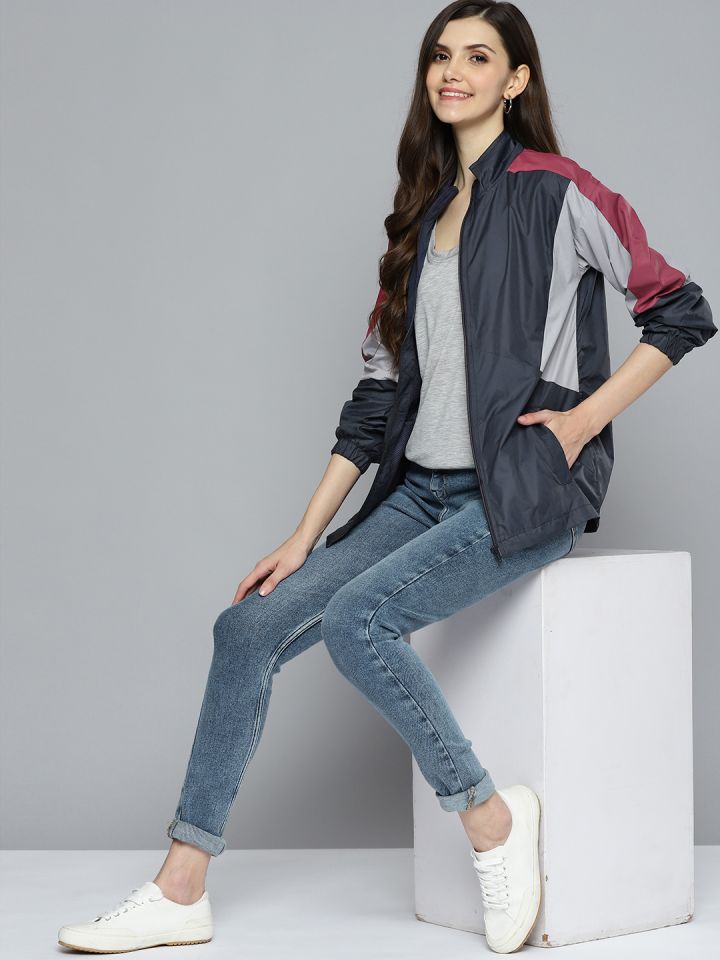 Grey tailored jacket women's clearance
