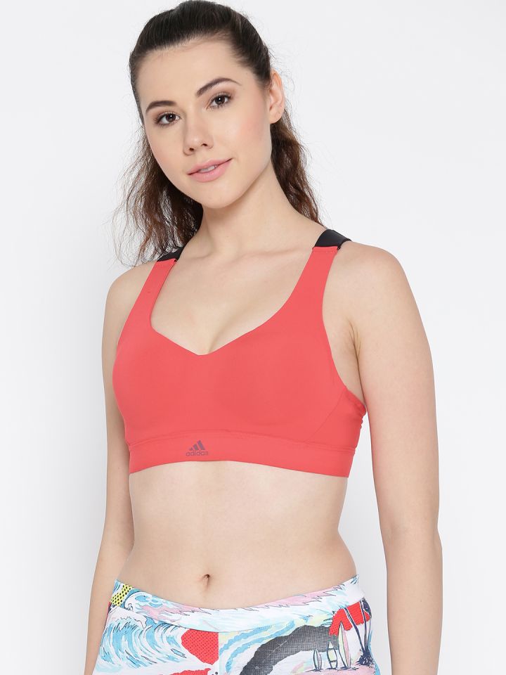 Buy ADIDAS Coral Pink Committed Chill Solid Non Wired Lightly