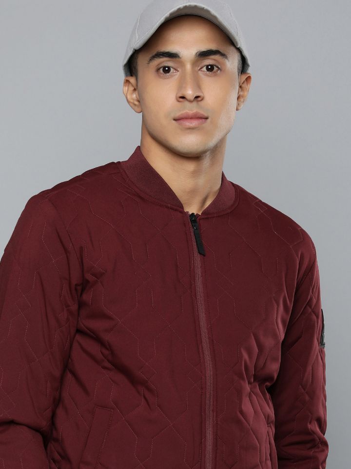 Maroon bomber jackets shop