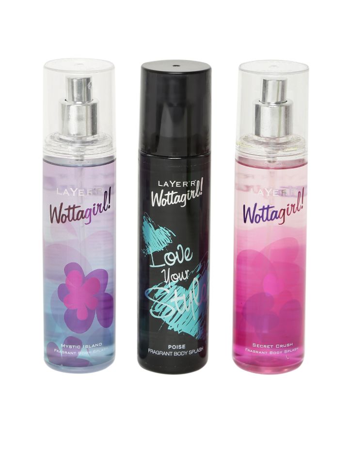 Layerr Wottagirl Set of 3 Fragrant Body Splashes 135 ml