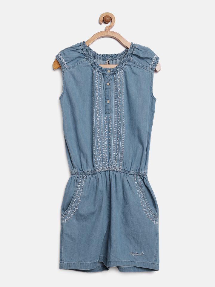 girls denim playsuit
