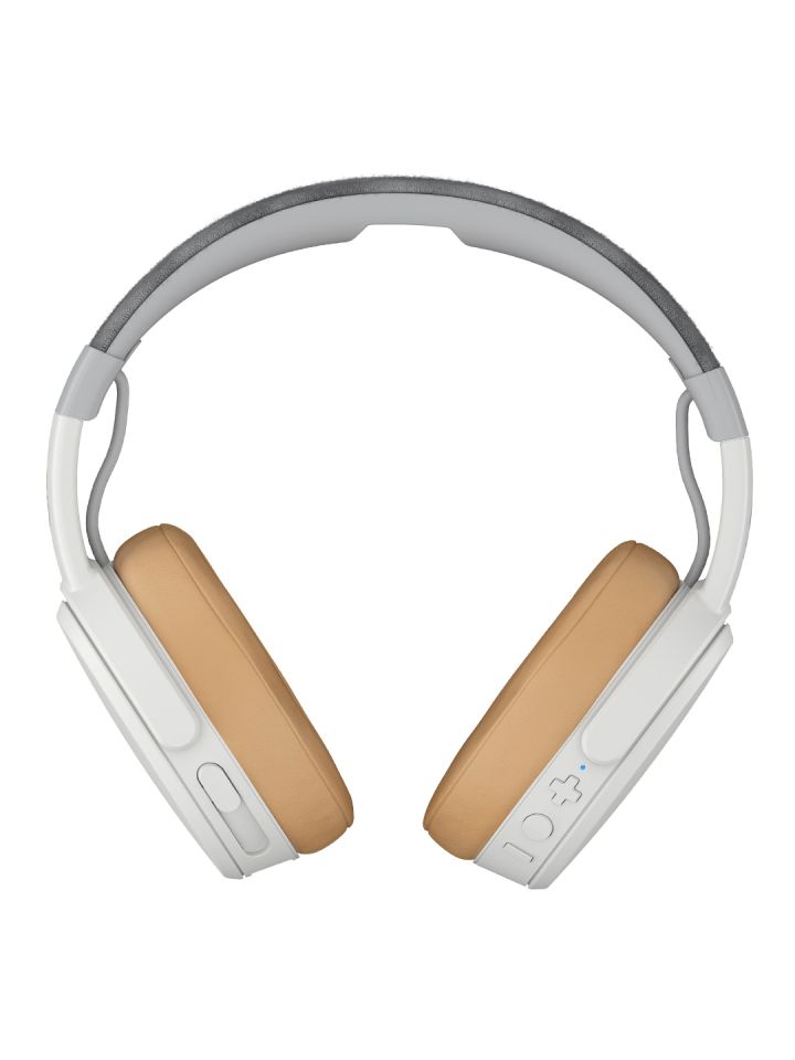Skullcandy Grey Tan Brown Crusher Wireless Over Ear Headphones with Mic S6CRW K590