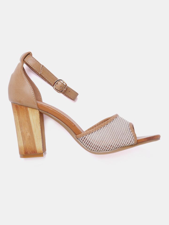 patterned block heels