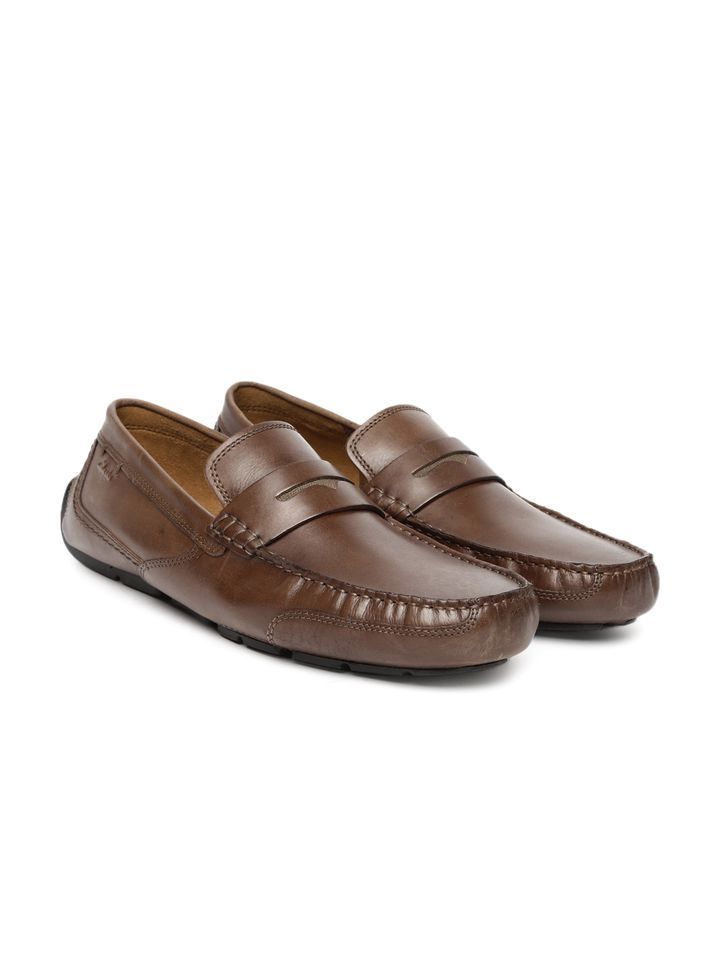 clarks brown loafers