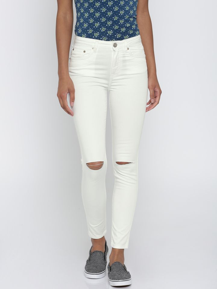 Buy Aeropostale Women White High Rise 