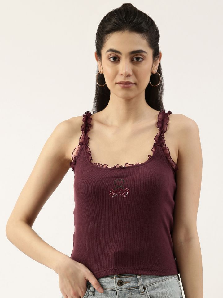 Burgundy tops clearance forever 21