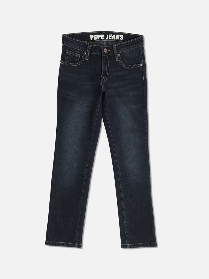 Buy Pepe Jeans Boys Blue Slim Fit Light Fade Stretchable Jeans