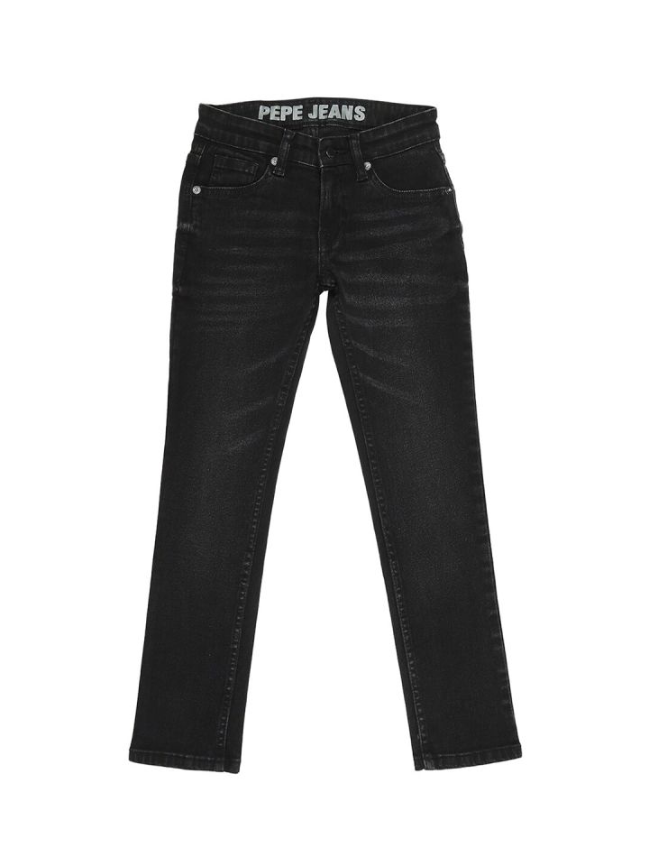 Buy Pepe Jeans Boys Black Slim Fit Light Fade Stretchable Jeans