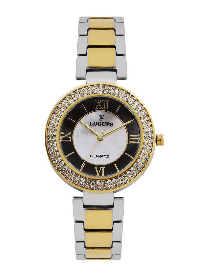 Buy LOGUES Women Black White Analogue Watch S6037BM Watches
