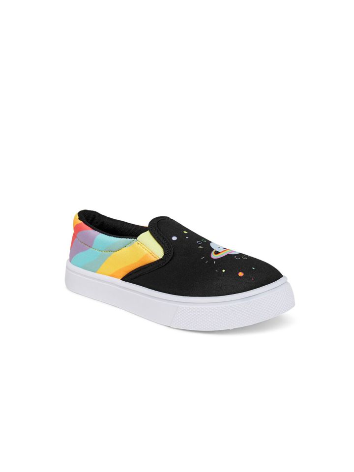Buy Pantaloons Junior Boys Black Printed Slip On Sneakers Casual