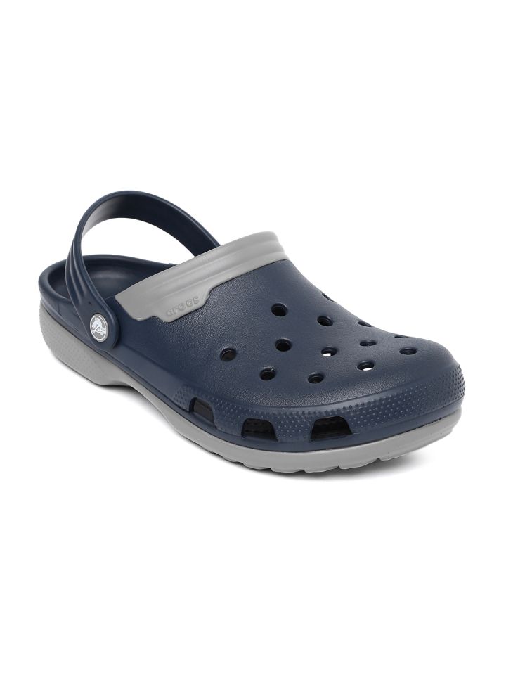 crocs navy clogs