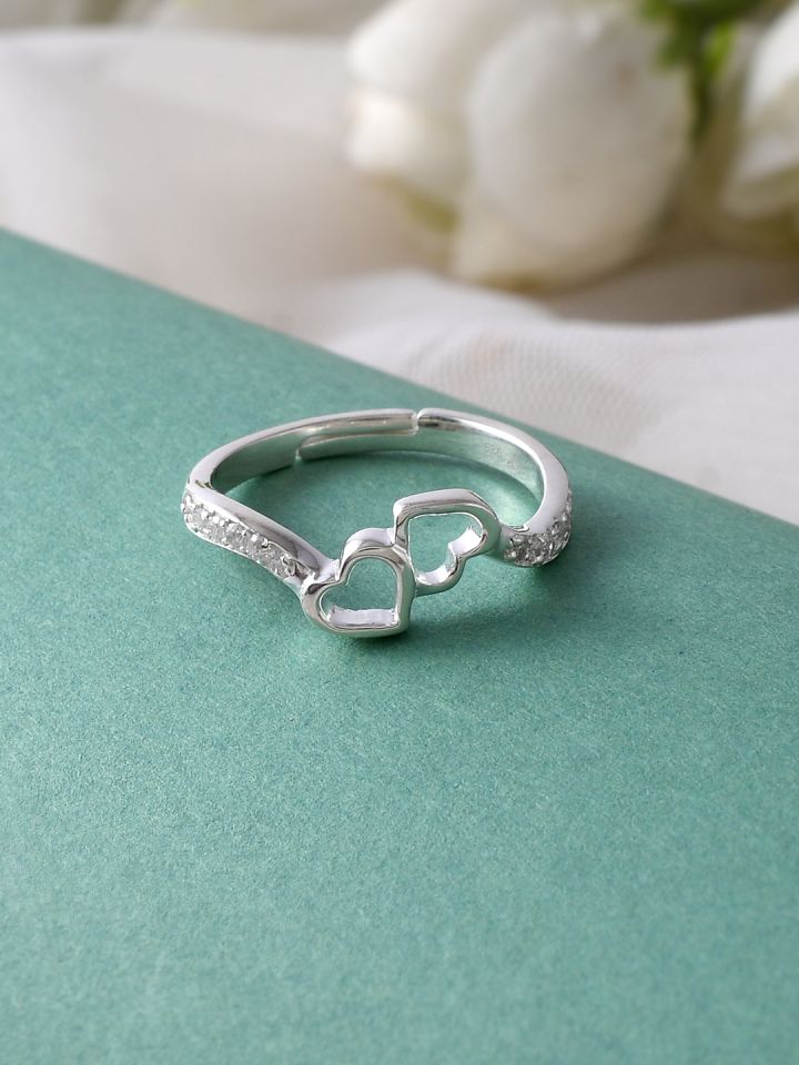 Buy Studio Voylla Women 925 Sterling Silver Stone Studded Finger