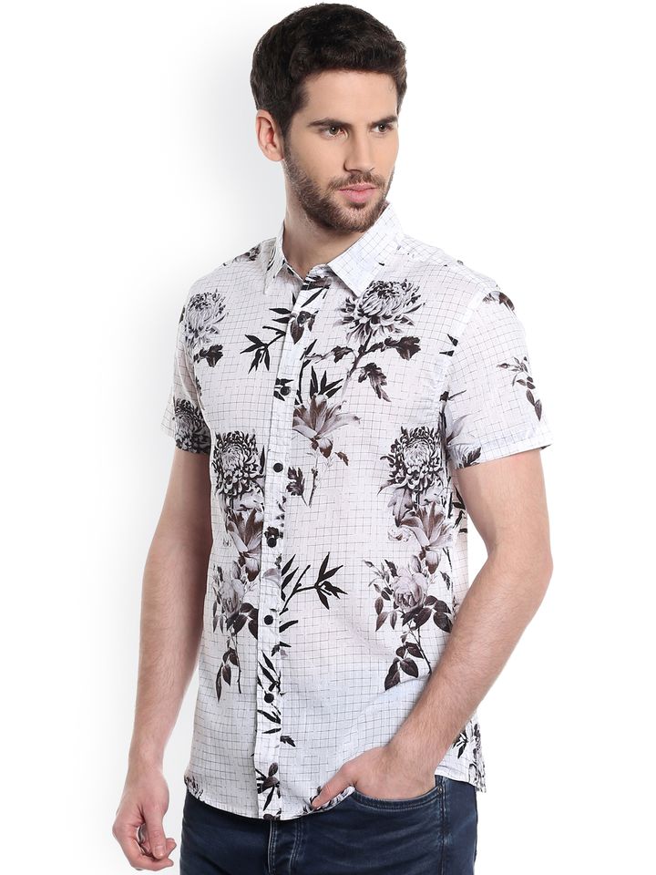 Floral Print Casual Shirt - Shirts 