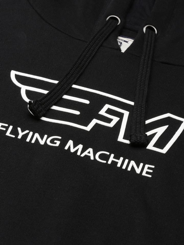 Buy Flying Machine Men Black Pure Cotton Brand Logo Printed Hooded  Sweatshirt - Sweatshirts for Men 19458798 | Myntra