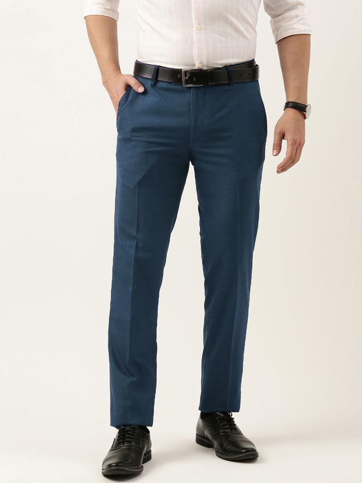Flat-Front Slim Fit Formal Trousers