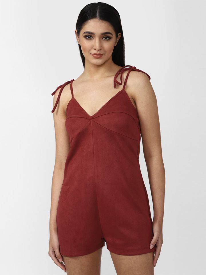 Forever 21 red jumpsuit cheap