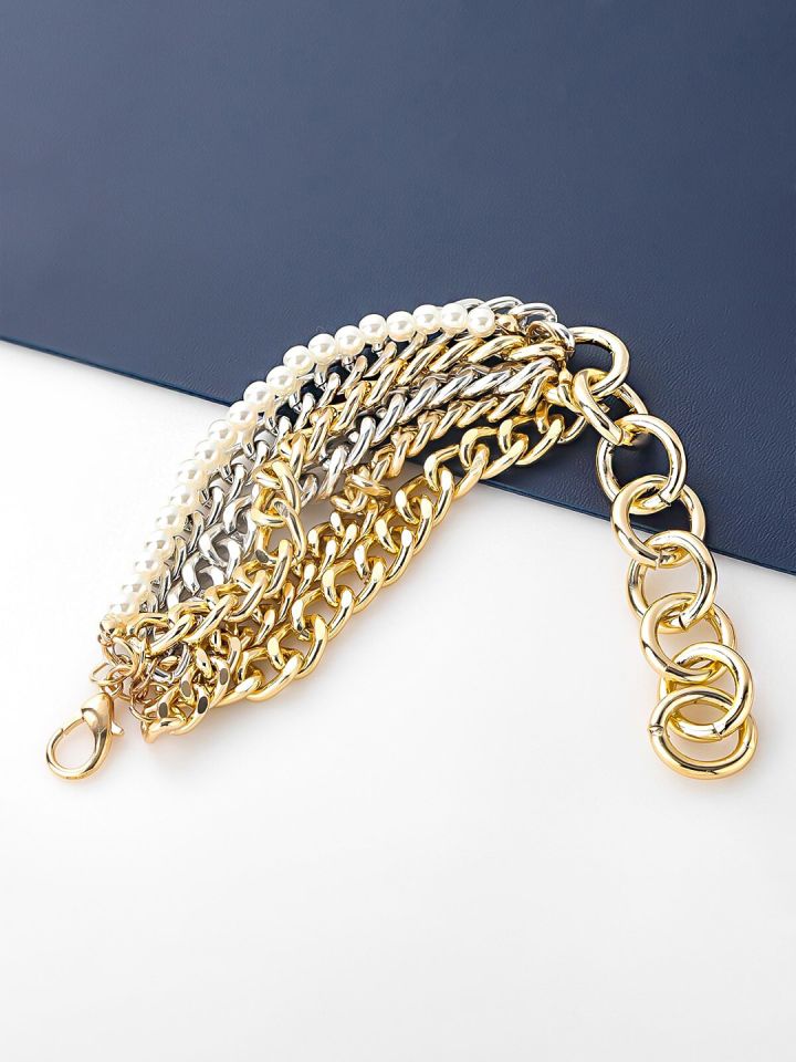 Brass chain bracelet hot sale