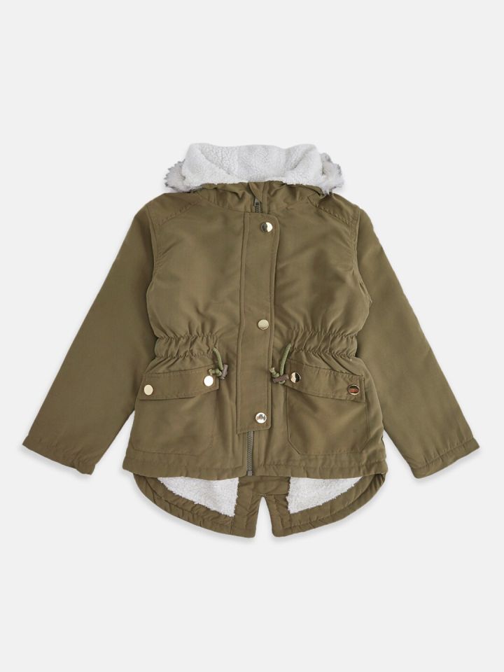 Olive green girls jacket hot sale