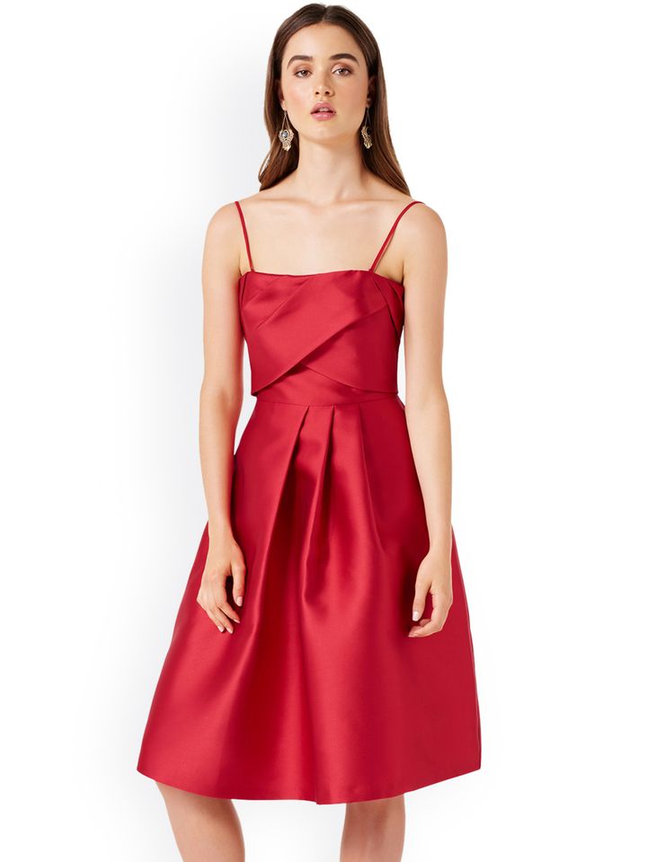 Buy Forever New Women Red Solid Fit And Flare Dress Dresses For Women 1948946 Myntra Free shipping cash on delivery best offers. forever new women red solid fit and flare dress