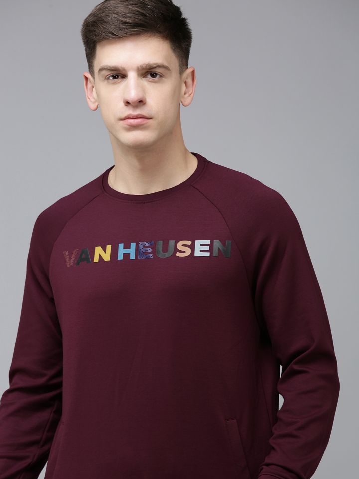 Buy Van Heusen Flex Men Brand Logo Printed Raglan Sleeves Sports