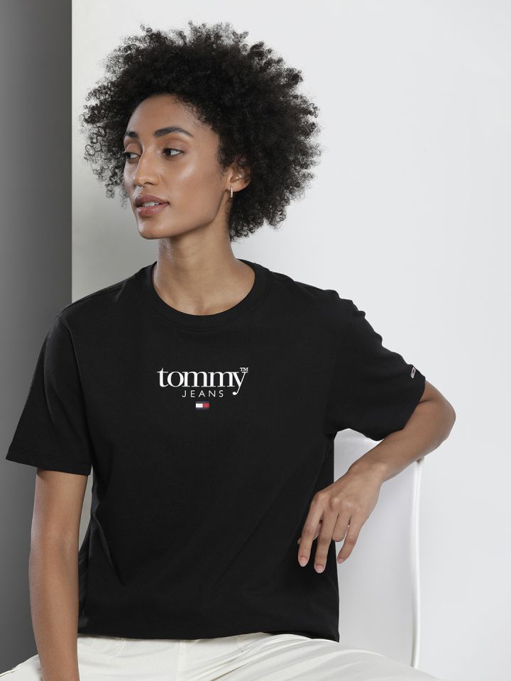 Tommy hilfiger black t shirt women's deals