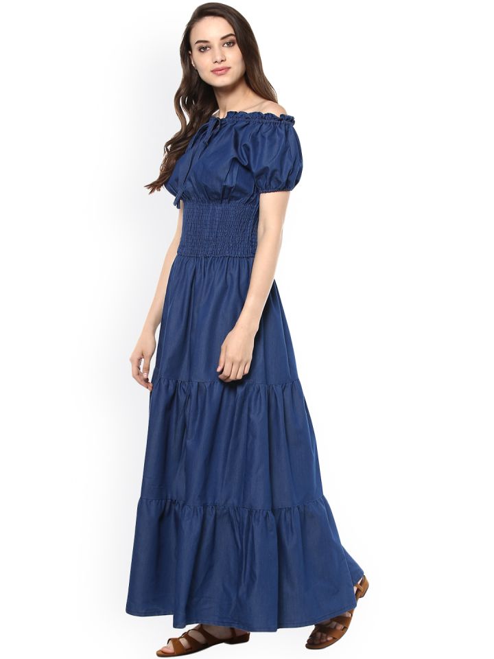 denim dresses for womens myntra