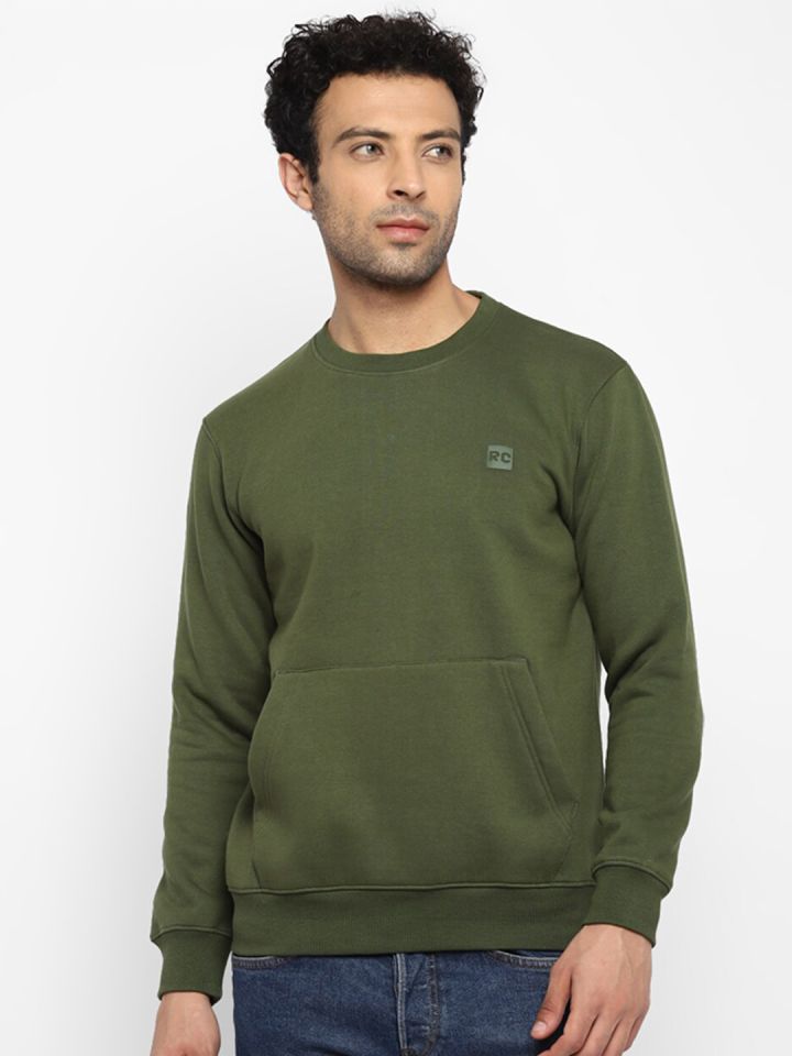 Olive green crew shop neck sweatshirt