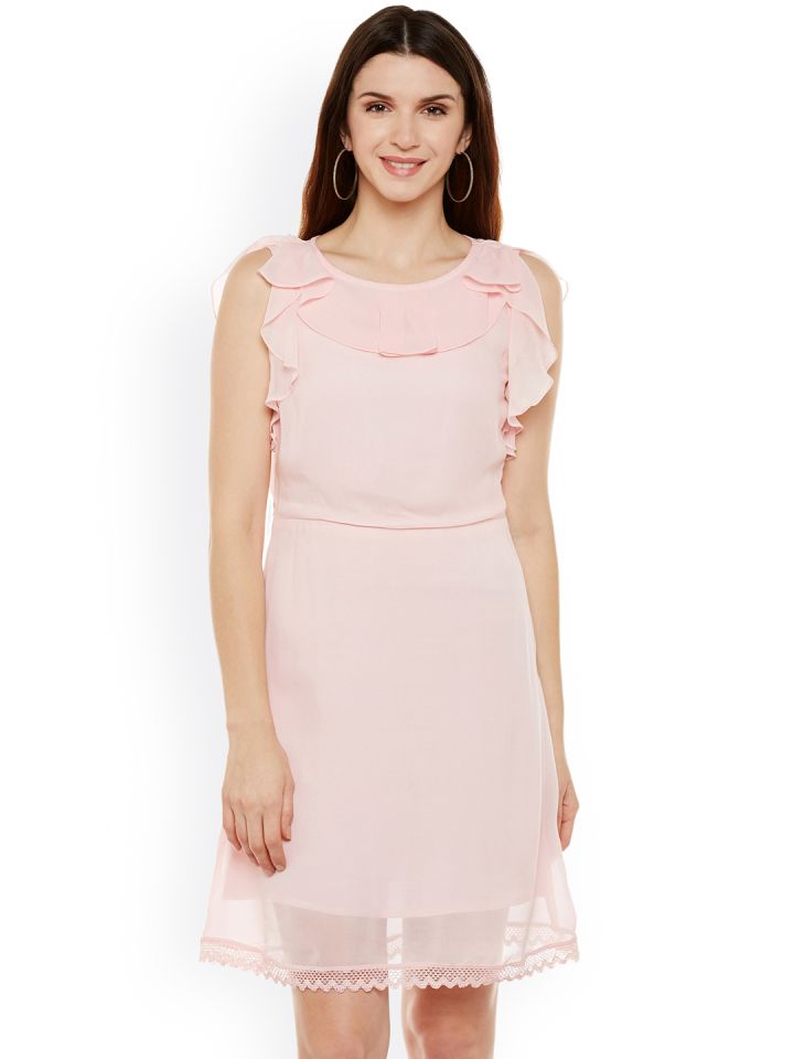 myntra fit and flare dresses
