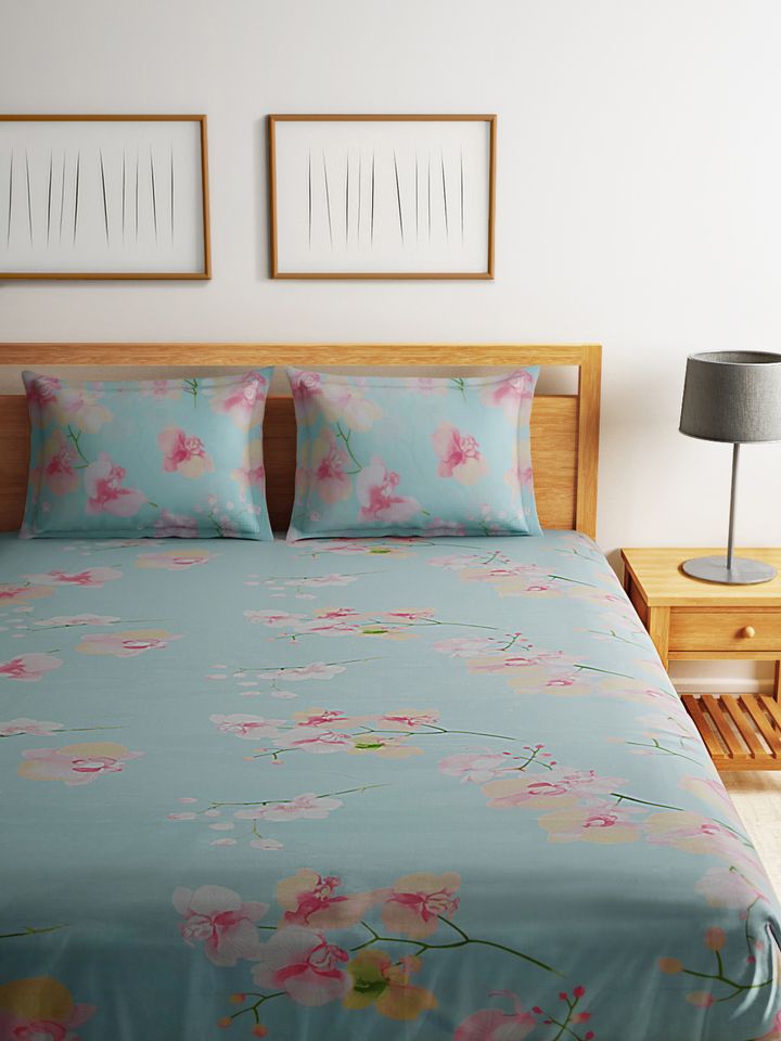 Double Bedsheet With 2 Pillow Covers 